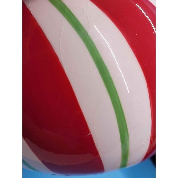 Three Fitz and Floyd Peppermint Santa planters - Picture 5 of 5